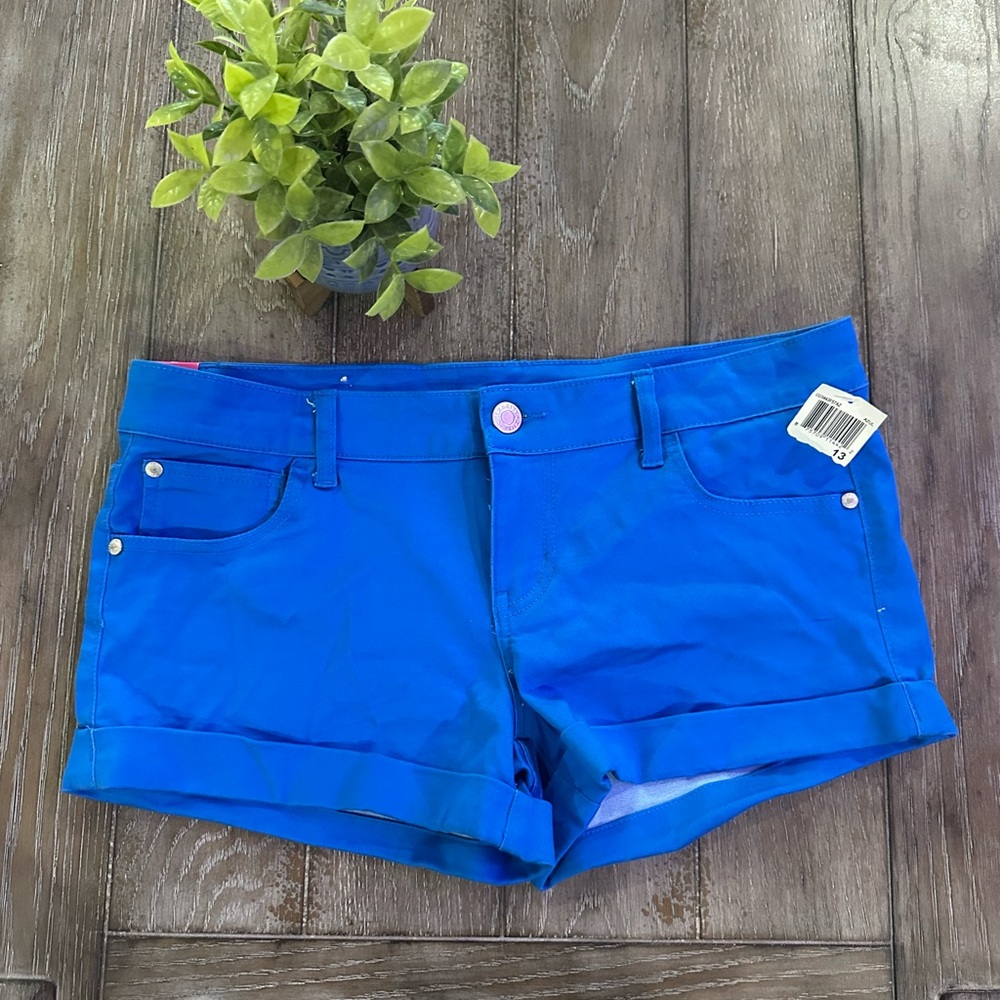 Celebrity Pink Vibrant Blue Jean Shorts